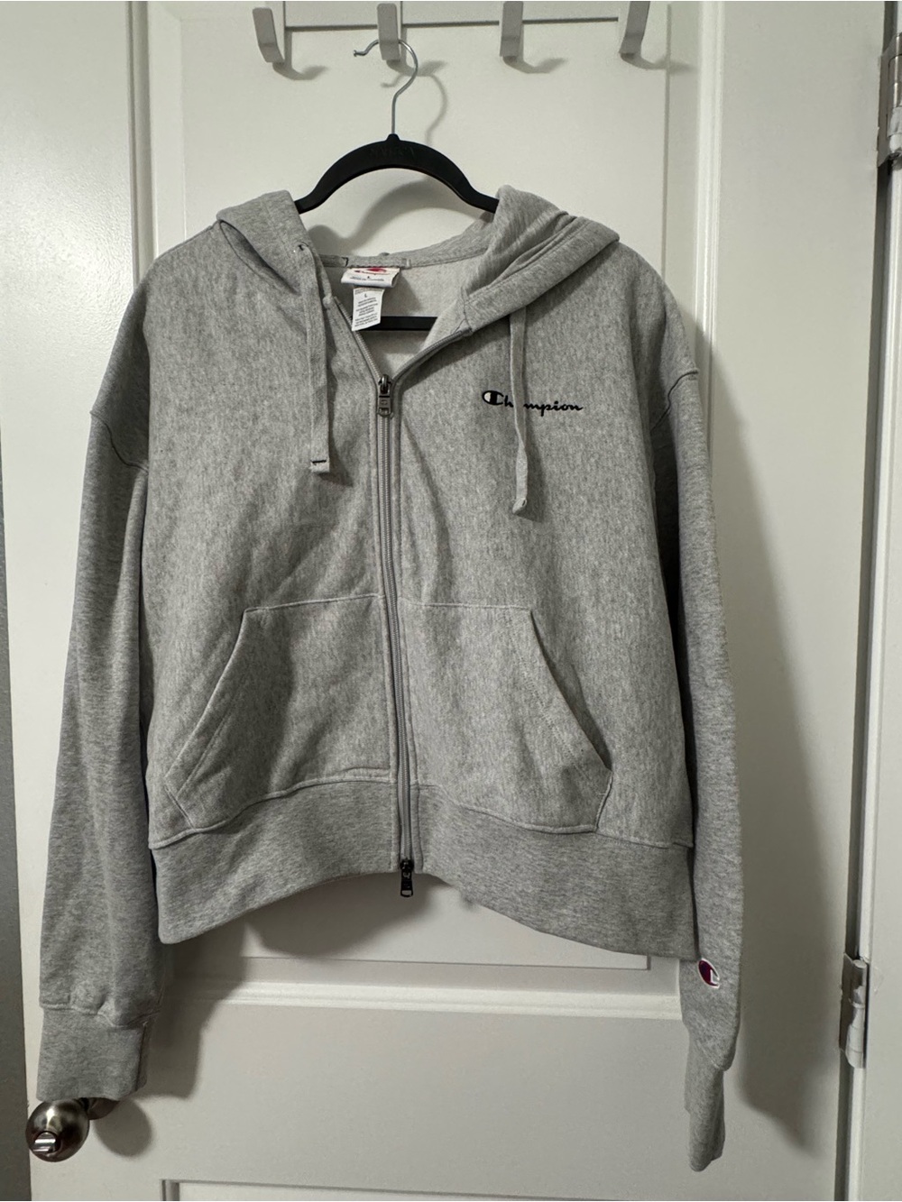 Champion Light Gray Women’s Full-Zip Hoodie Jacket